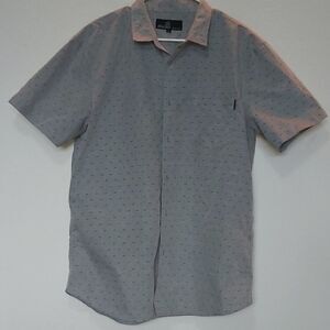 Molokai Grey Men's Button Up Mustache Shirt XL